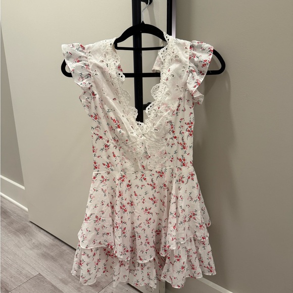 Hello Molly Dresses & Skirts - Hello Molly NWT Floral Ruffle romper with Eyelet Details